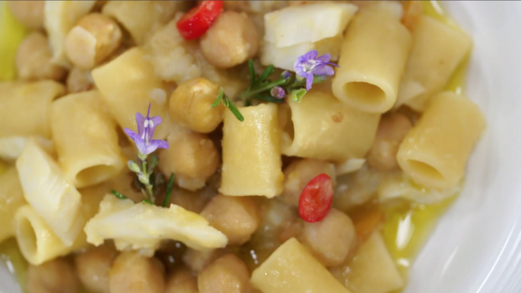 Pasta Ceci, Baccalà e Zenzero